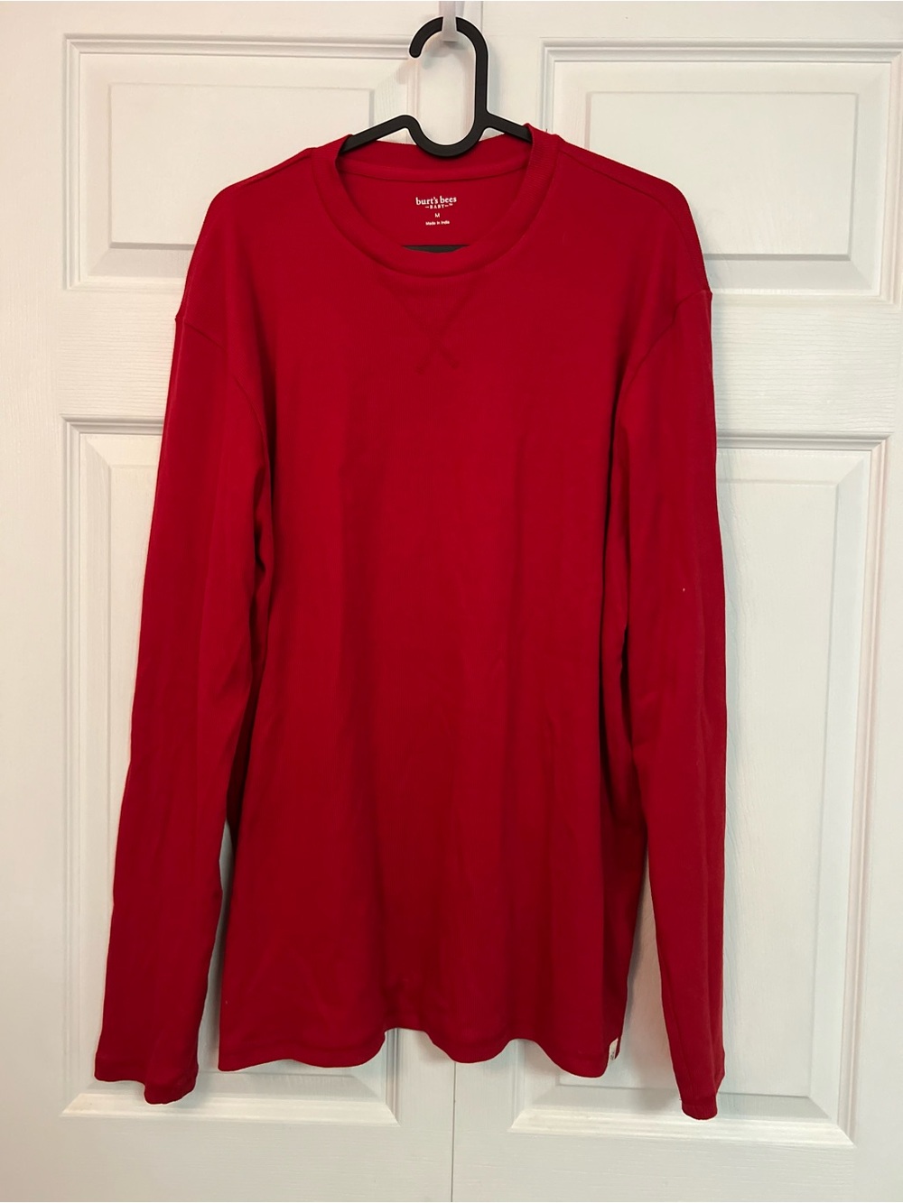 Burt's Bees Baby Red Ribbed Crewneck Top